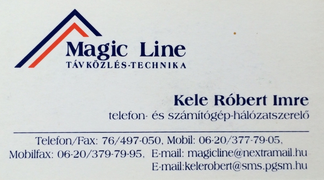 Magic Line Kele Róbert Imre telefon és számítógép-hálózatszerelő