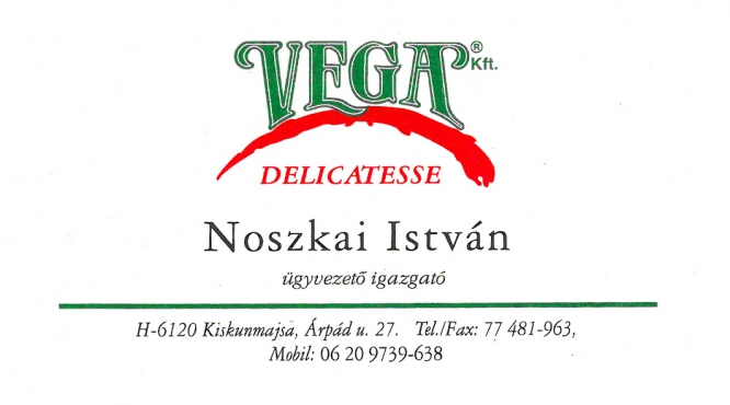 Vega Kft. Noszkai István