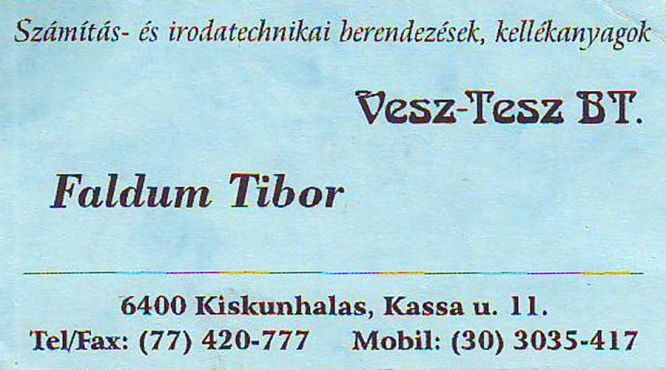 Faldum Tibor papír írószer kereskedelem