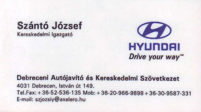 Szántó József Hyundai