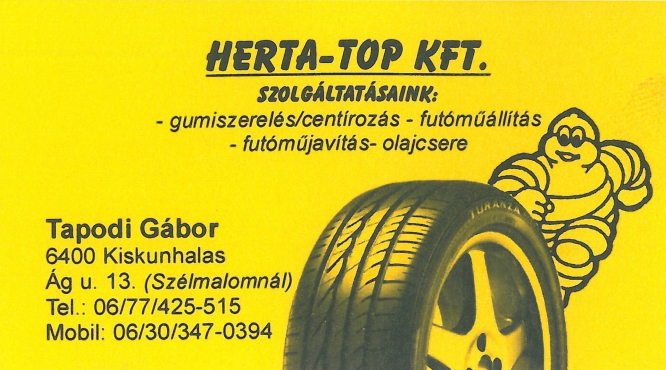 HERTA-TOP Kft. Tapodi Gábor