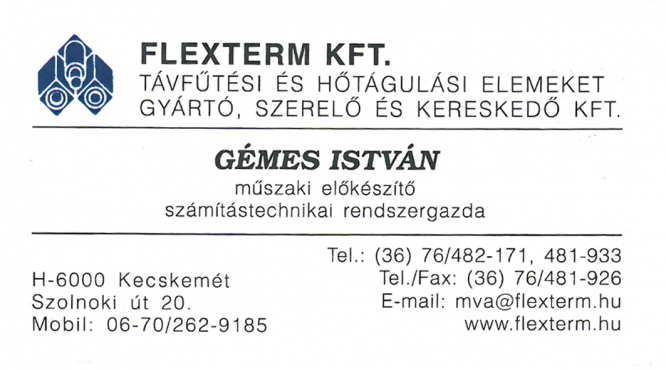 Flexterm Kft. Gémes István